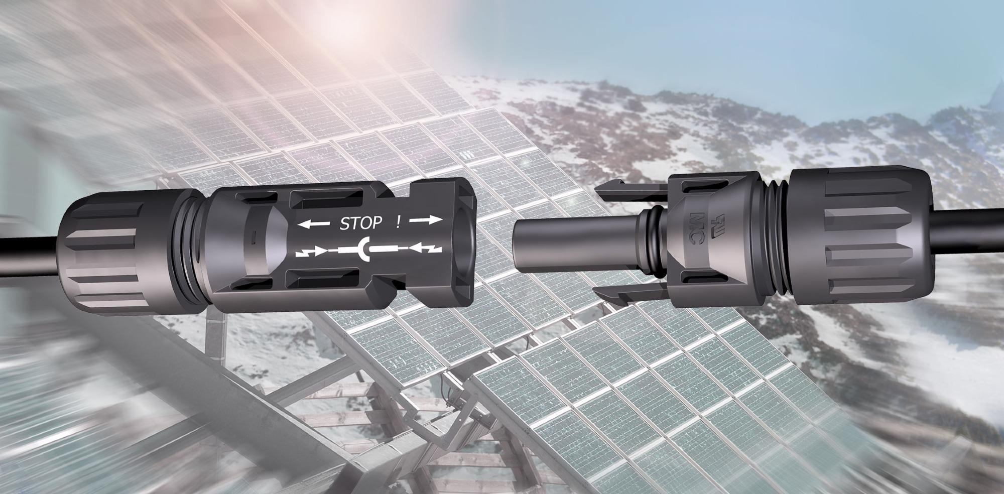 An MC4 connector