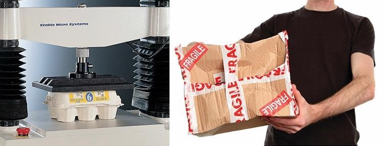 Rectangular Compression Platen for crush/compaction testing imitating a real life scenario.