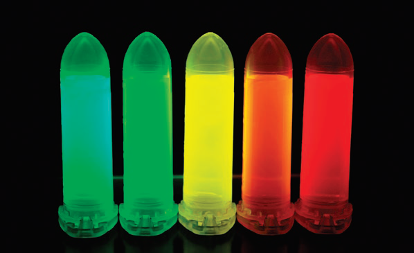 Fluorescent nanoparticles (quantum dots).
