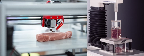 Typical extrusion test on a Texture Analyser.