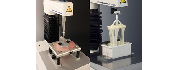 Film Support Rig and Cheese Extensibility Rig on a Texture Analyser.