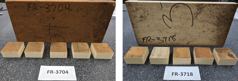 Exposed Foam Samples