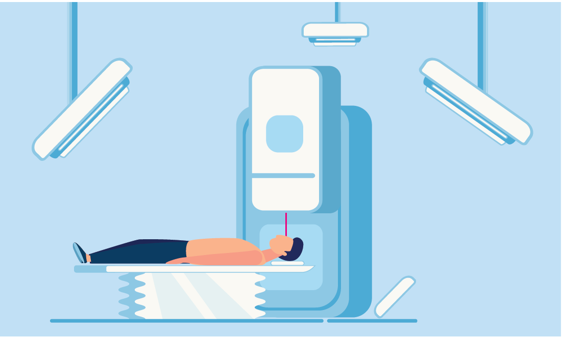 The radio therapy can only begin after the patient and tumor have been positioned correctly to the beam.