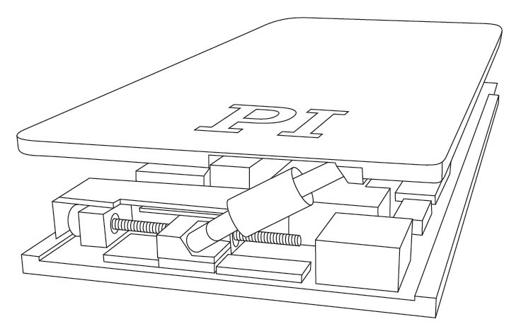 Basic design of a low profile, 6-axis hexapod for patient couches.