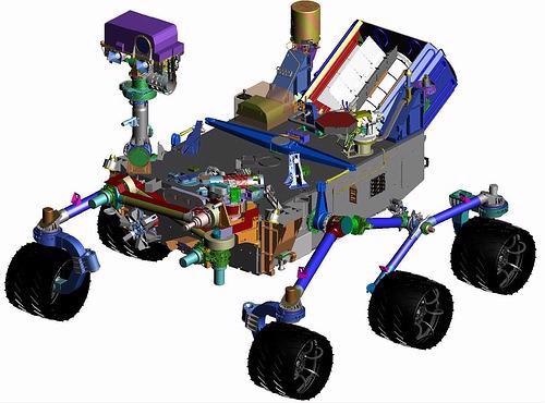 The CheMin spectrometer for chemical and mineralogical analyses in the Mars rover: equipped with piezo actuators from PI Ceramic.