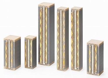 Patented, meander-shaped external electrodes: stable electric contact even under extreme dynamic stresses.