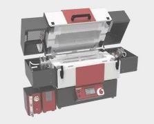 Furnace body on top of control box.