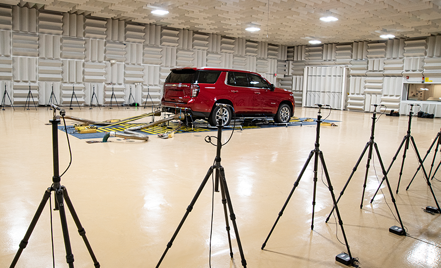 Indoor pass-by testing facility approved for homologation (R51.03 Am4).