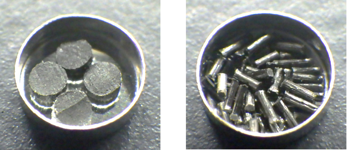 Sampling Conditions (Left: Short Fiber, Right: Continuous Fiber).