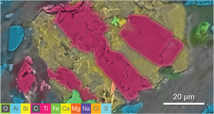 ChemiSEM image acquired at 15 keV (beam current 0.44 nA, acquisition time 60 s).