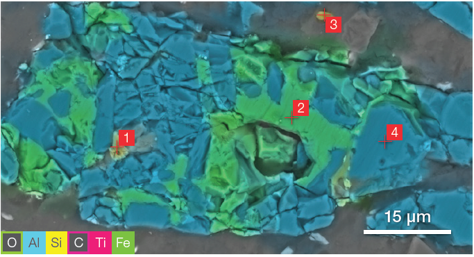 ChemiSEM image (acc voltage 15 keV, beam current 0.44 nA, acquisition time 60 s).