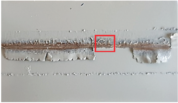 Sample surface.
