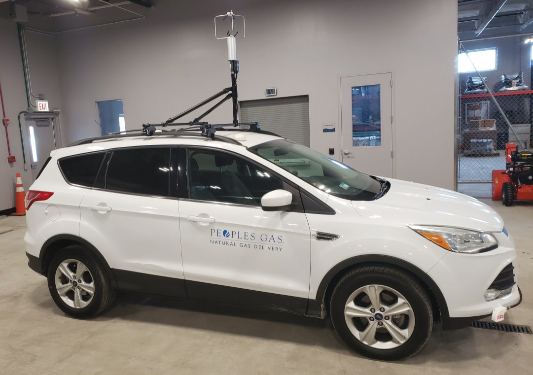 Peoples Gas vehicles outfitted with ABB’s MobileGuard lead detection system.