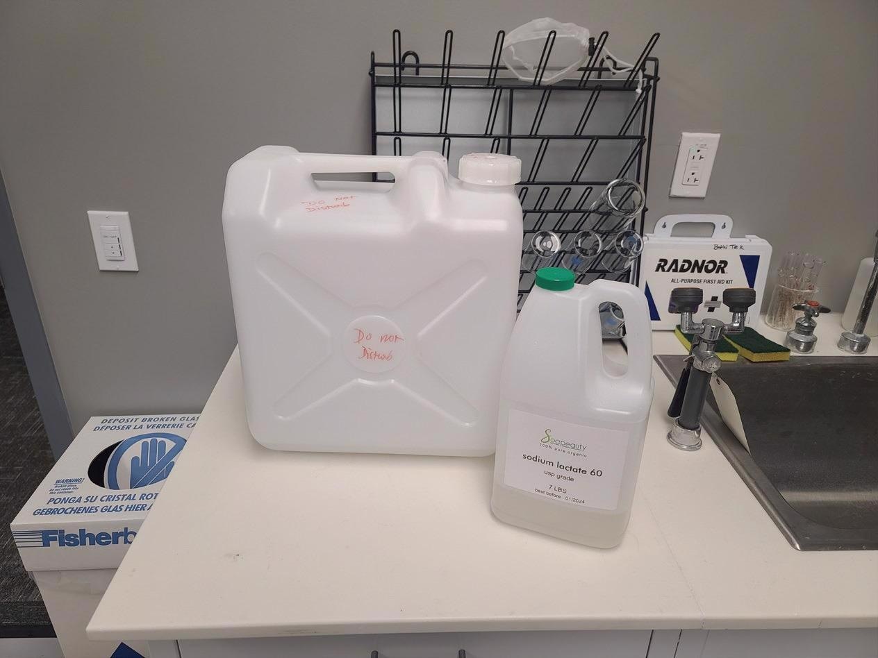 Sodium lactate 60 in HDPE containers.