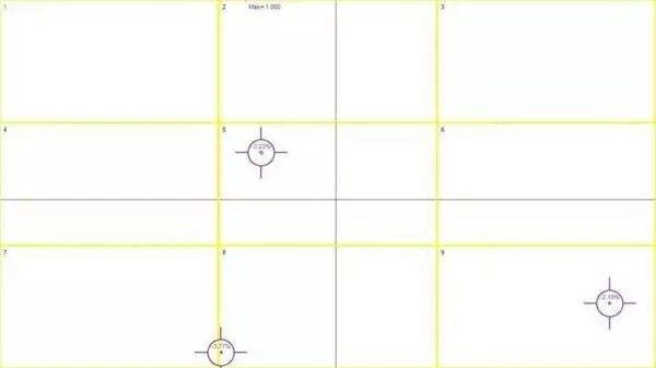 Random defects identified on a panel using TrueTest™ Software.