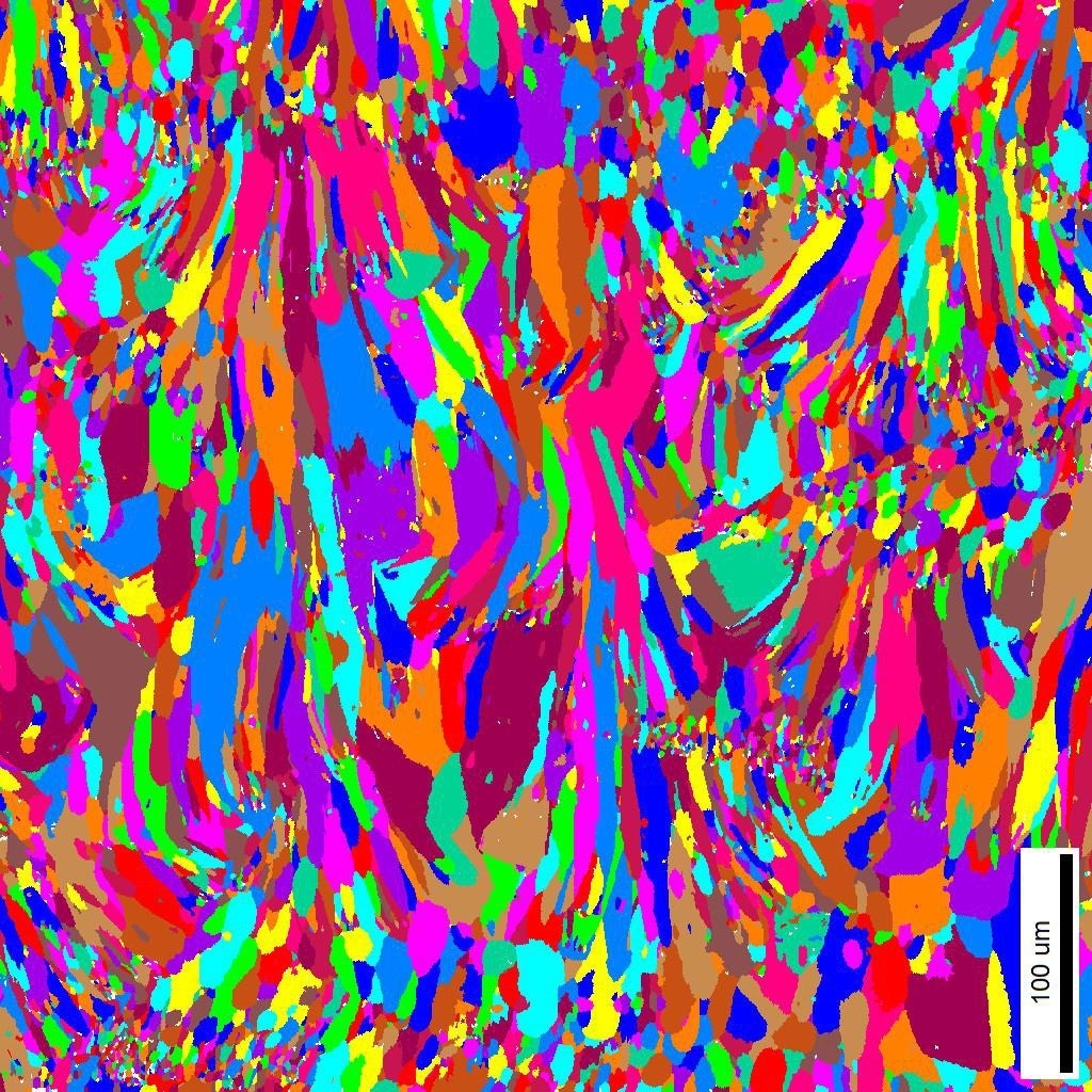 Grain structure of a sample printed using Constellium Aheadd® CP1 >