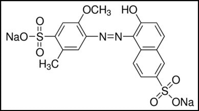 Chemical Structure of Allura Red.