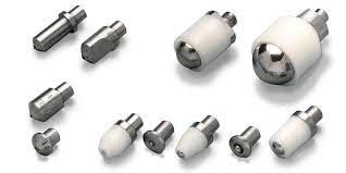 Rockwell hardness testing indenters.
