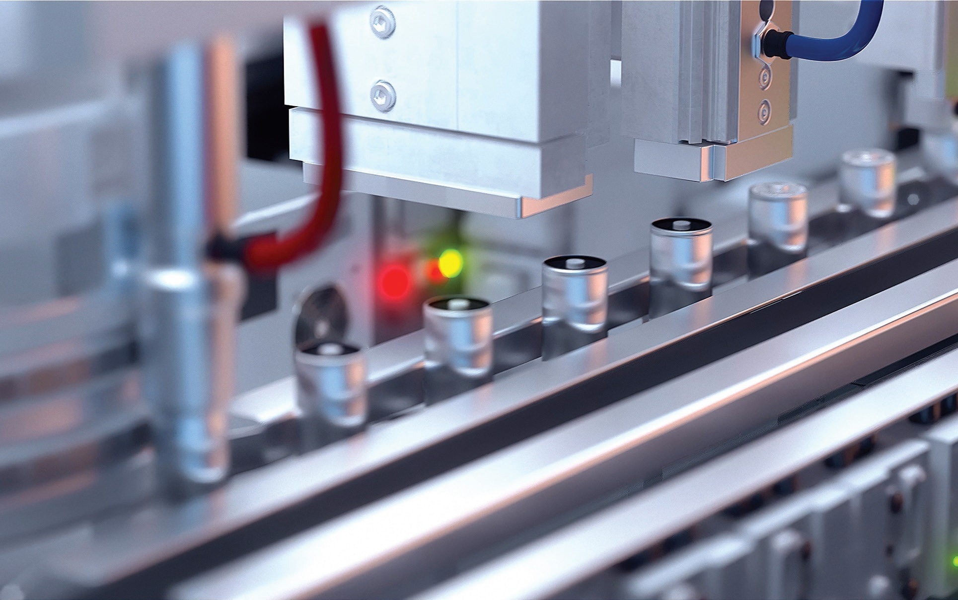 To keep up with the speed of battery production lines, cameras and line detection devices optically inspect lithium-ion batteries during component production and battery cell assembly.