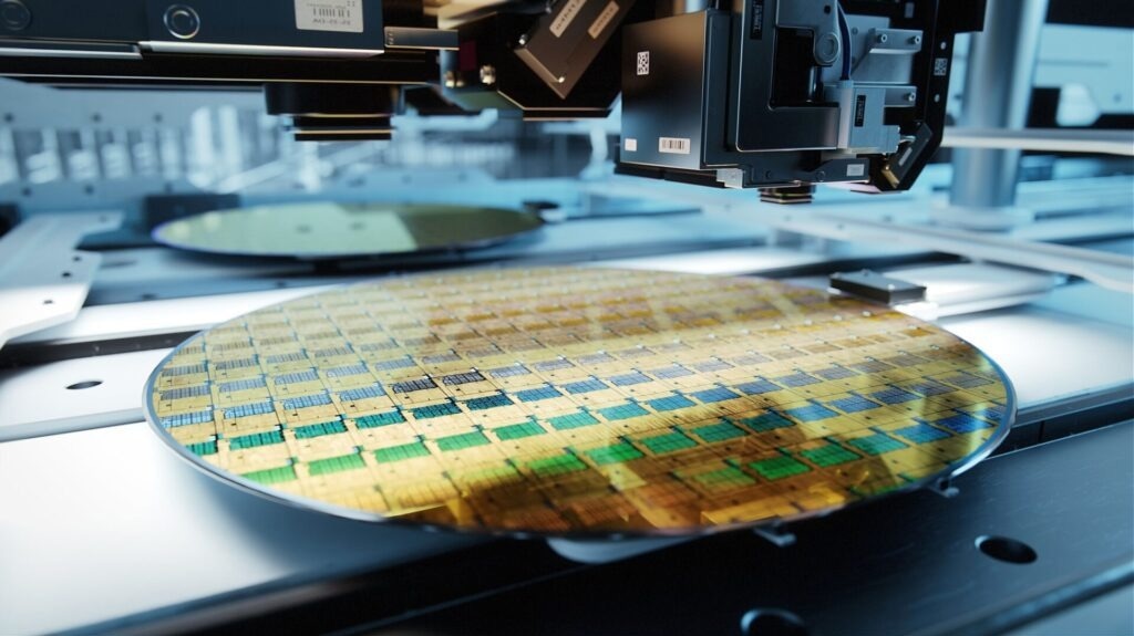 Silicon wafer inline process control.