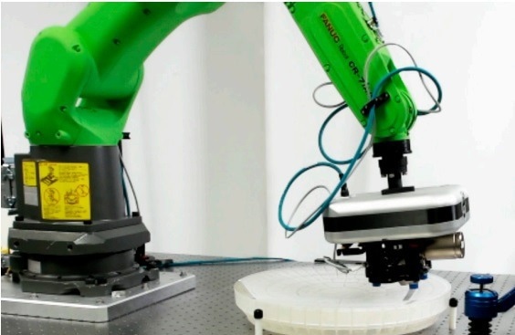 NanoCam HD mounted on robot for production roughness measurements.