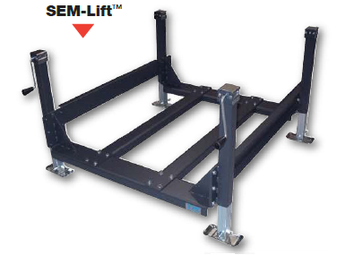 SEM-Lift™ is a safe and sturdy lifting device for scanning electron™ installation on a previously installed SEM column. SEM-Lift raises the column several inches allowing SEM-Base® to be rolled into place