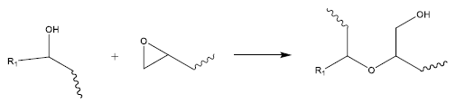 Epoxy etherification (homopolymerization), a side reaction which can consume epoxide functional groups without using up anhydrides.