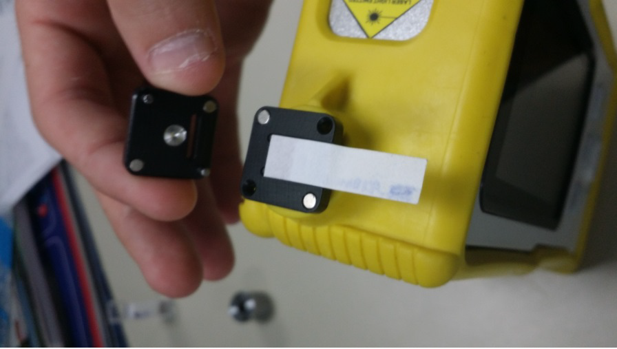 SERS test sample placed in TacPac adaptor for measurement