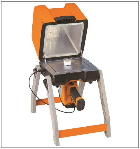 Analysis setup with the benchtop stand