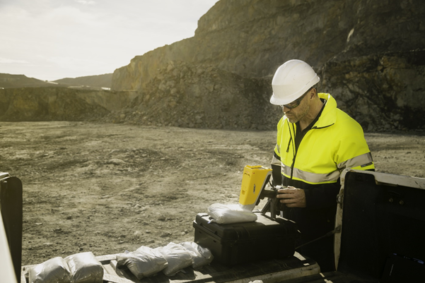 The Vanta Max XRF analyzer is often used for geo-exploration. It is built tough to handle the rigors of mine sites.