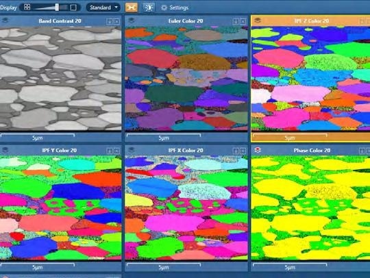 EBSD mapping after 1.5kV ion milling: Both phases can be indexedd