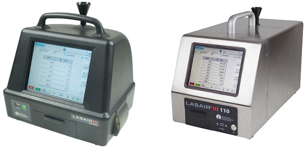 (Left) Lasair III 310C Aerosol Particle Counter and (right) Lasair III 110 Aerosol Particle Counter