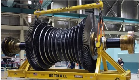One compression stage from an 800 MW steam turbine