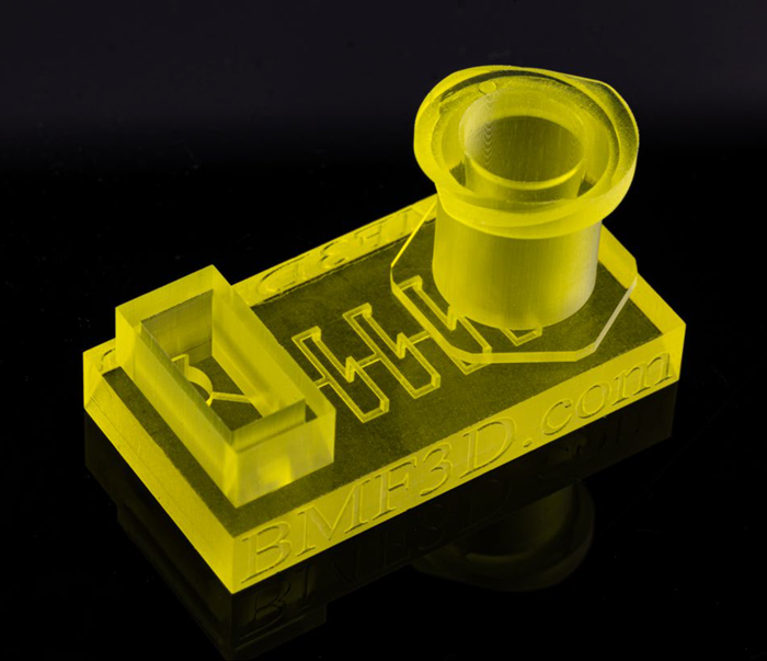 A microfluidic chip from BMF Biotechnology.