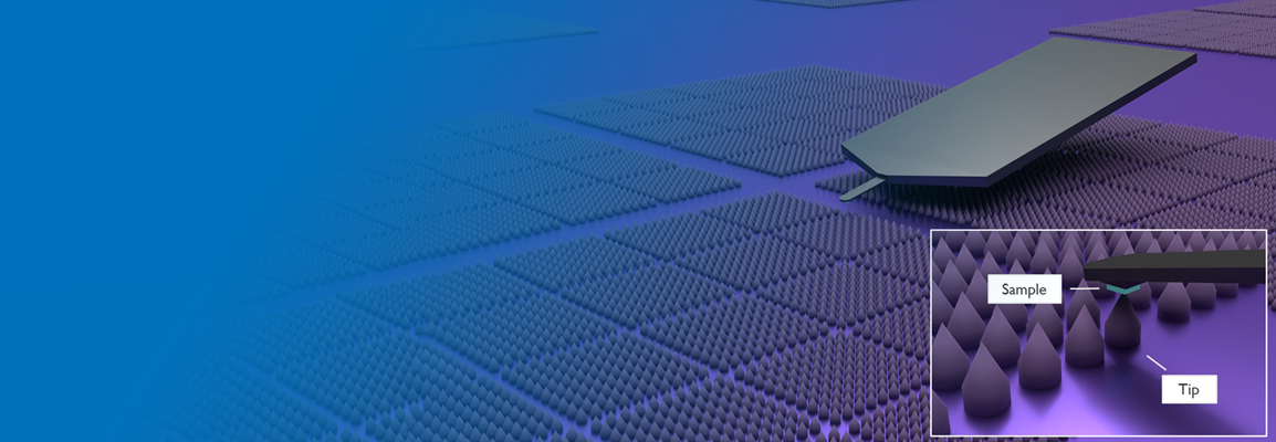 a 3D illustration a scanning probe microscopy