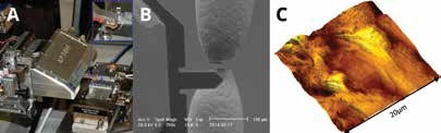 AFSEM scan on a free-standing wire after a breakage occurred.