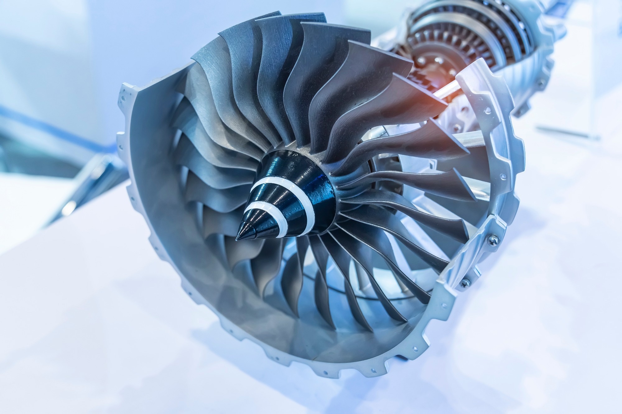 3D illustration of a turbine