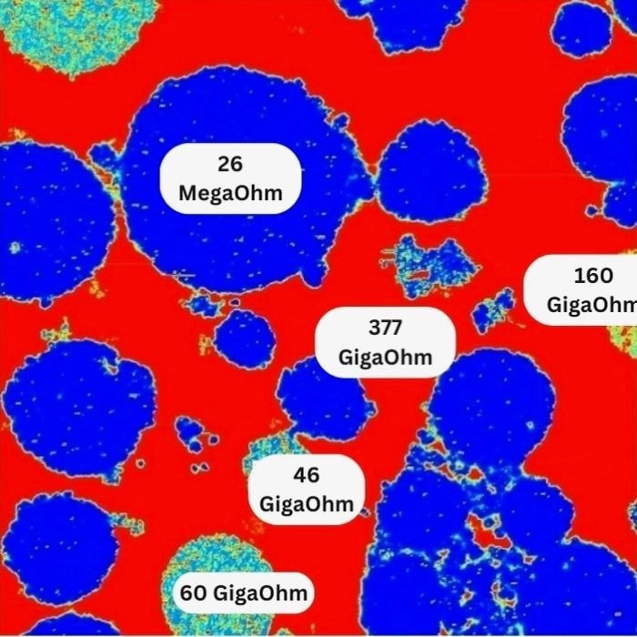Soft ResiScope resistance map 50x50 microns