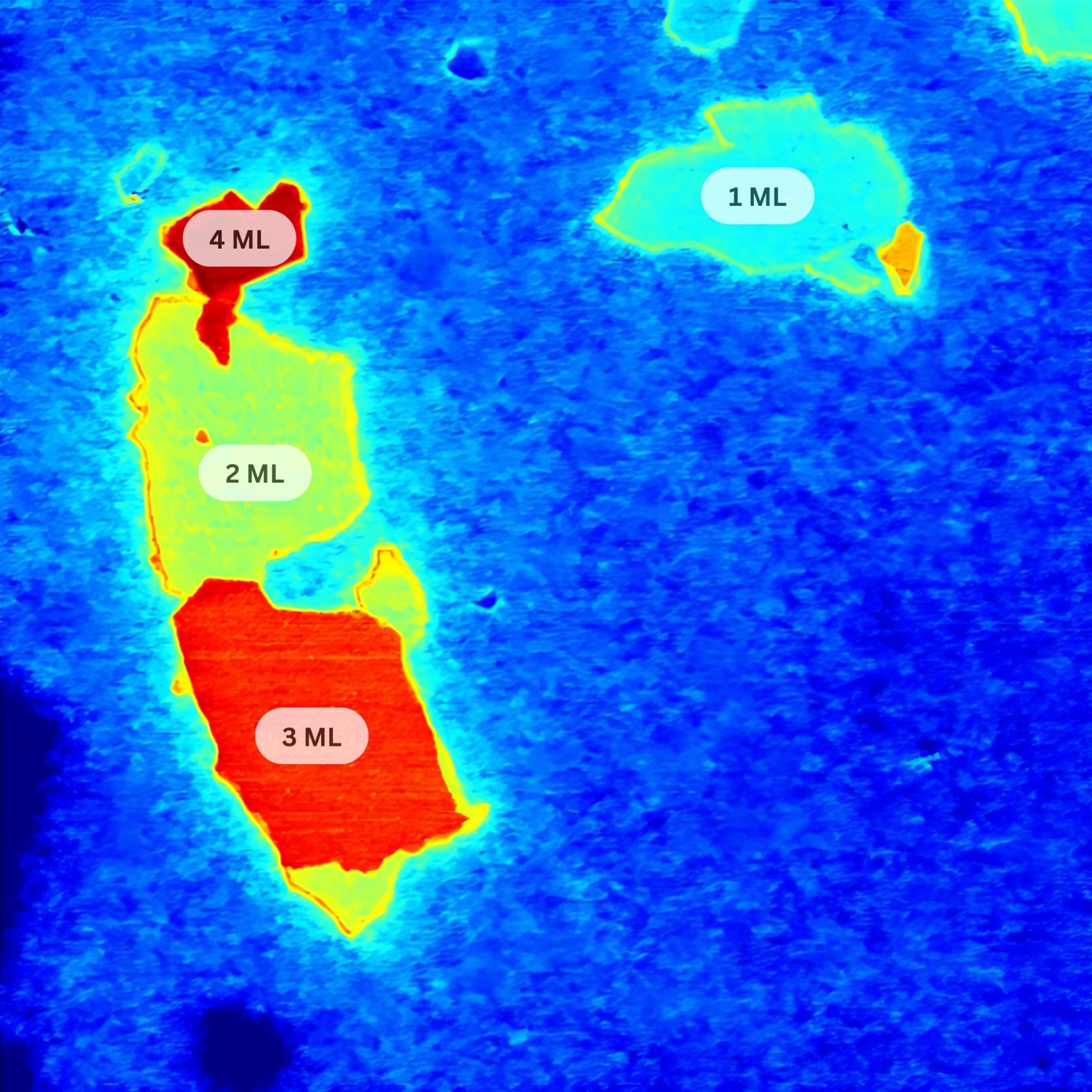 Graphene flakes on SiO2 substrate.