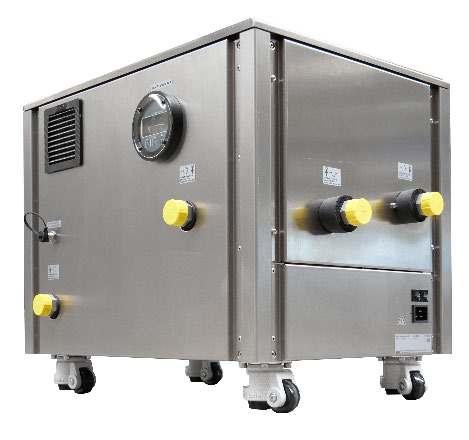 The (M)-FCC Flow Control Cubes are an optional extension for Unimotive. The space-saving boxes allow precise measurement and control of the flow and pressure of thermal fluids