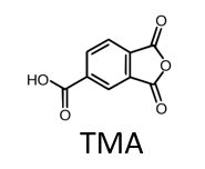 Chemical structure of trimellitic anhydride (TMA)