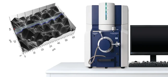 Together with a proprietary height calibration routine, the optional Hitachi Map3D Software will reconstruct an accurate 3D surface model of the inspected sample region.