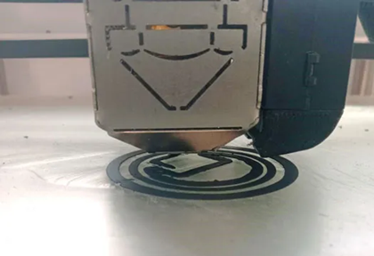 Printing process of polymer matrix material with ceramic filler