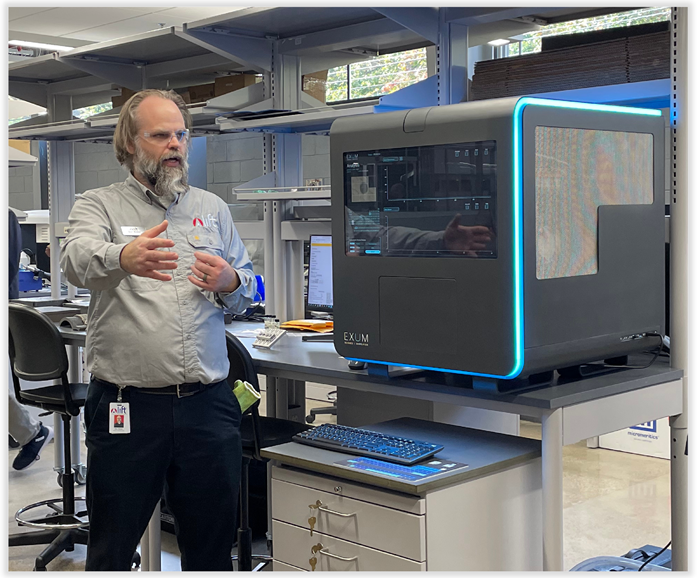 LIFT’s Senior Metallurgist, Daniel Baker, explains how the Massbox operates as it analyzes a set of aluminum powder samples