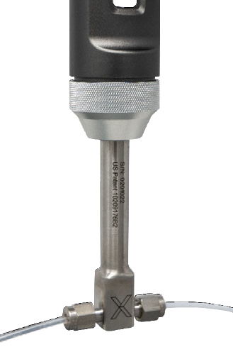Integrated high-pressure low-temperature FlowCell, rated to 2,500 psi and a temperature range from cryogenic temperatures to 350 K