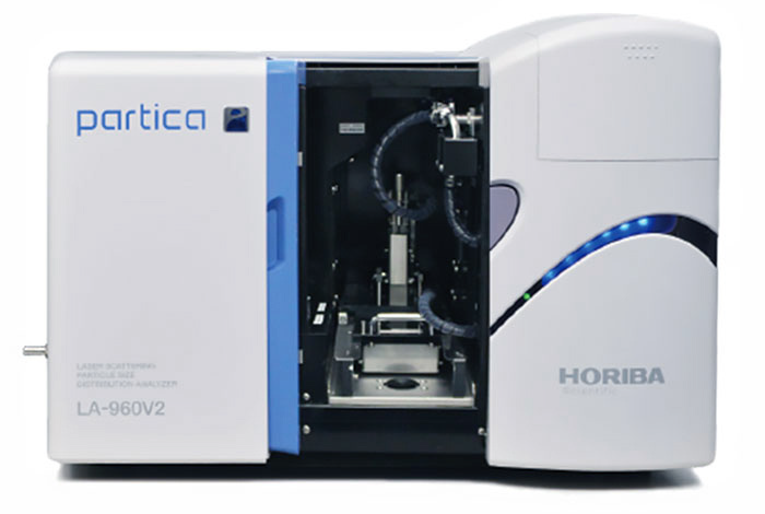 The Partica LA-960V2 Laser Scattering Particle Size Distribution Analyzer with LY-9610 Imaging Unit Accessory.