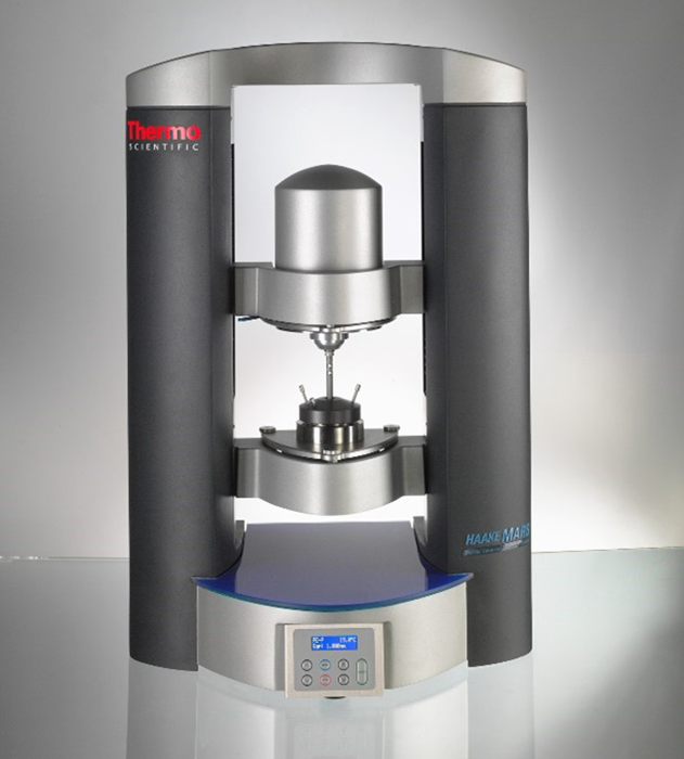 HAAKE MARS 60 Rheometer configuration for rheological characterization of pudding samples