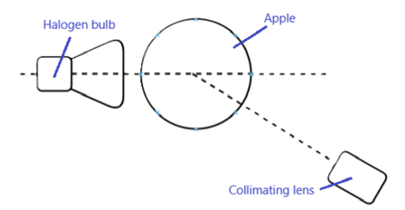 Schematic top view of the measurement setup