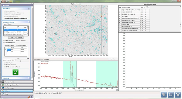 Particle Analysis via WIZARD: The spectra of the particles are identified