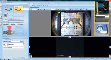 Screenshot of the platter image acquisition, with inlay of the platter view camera configuration